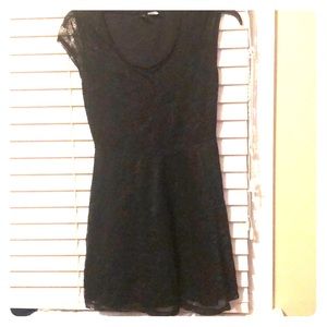 Black skater lace dress H&M